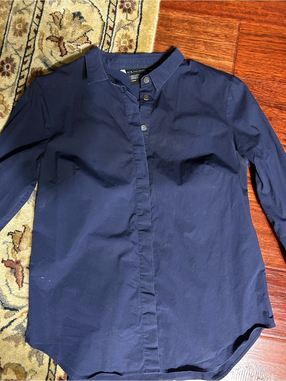 Armani Exchange Women’s Navy Button-Down Shirt